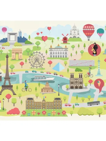 Produit Puzzle en Bois Découpé à la Main - Paris Illustré Image