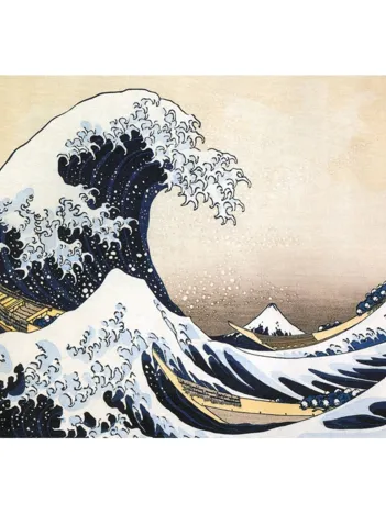 Produit Puzzle en Bois Découpé à la Main - Hokusai - La Grande Vague Image
