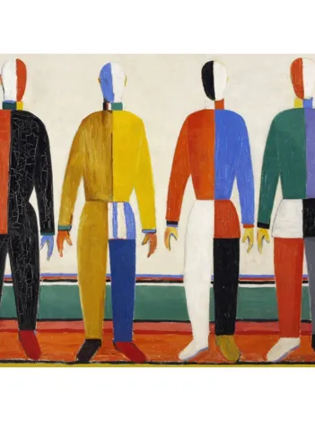 Produit Puzzle en Bois Découpé à la Main - Kasimir Malevitch - Les Sportifs Image