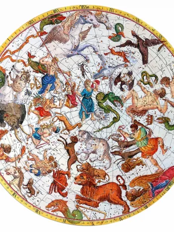 Produit Puzzle en Bois Découpé à la Main - Atlas Céleste Image