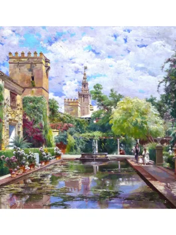 Produit Puzzle en Bois Découpé à la Main - Manuel Garcia Y Rodriguez - Le Bassin D'Alcazar Image