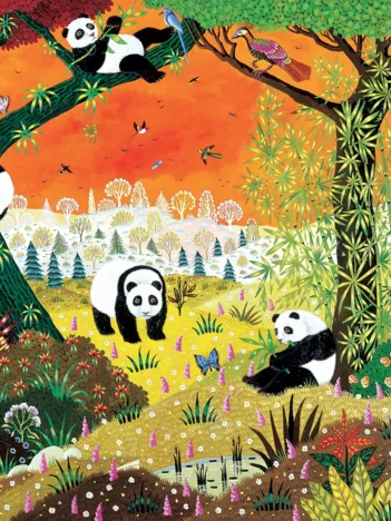 Produit Puzzle en Bois Découpé à la Main - Thomas - Les Pandas Image