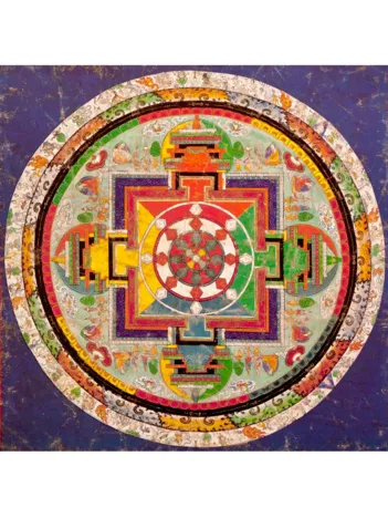 Produit Puzzle en Bois Découpé à la Main - Art Tibétain : Mandala De Chakra Image