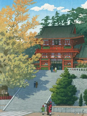 Produit Puzzle en Bois Découpé à la Main - Tsurugaoka Hachimangu Image