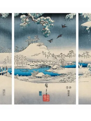 Produit Puzzle en Bois Découpé à la Main - Hiroshige Utagawa : Le Conte De Genji Image