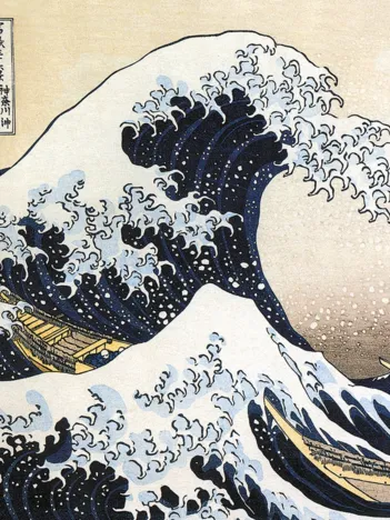 Produit Puzzle en Bois Découpé à la Main - Hokusai : La Vague Image