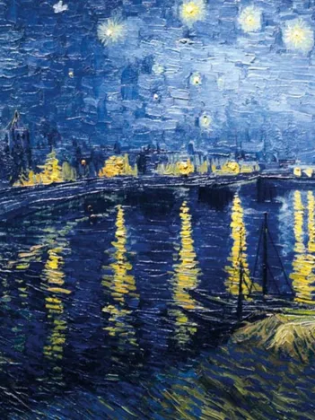 Produit Puzzle en Bois Découpé à la Main - Vincent Van Gogh - La Nuit Etoilée Image