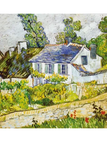 Produit Puzzle en Bois Découpé à la Main - Vincent Van Gogh - Maison À Auvers Image