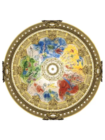 Produit Puzzle en Bois Découpé à la Main - Marc Chagall - Plafond De L'Opéra De Paris Image