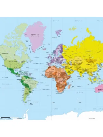 Produit Puzzle en Bois Découpé à la Main - Carte Du Monde Image