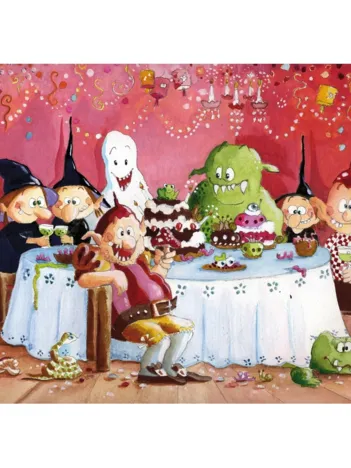 Produit Puzzle en Bois Découpé à la Main - La Fête Des Sorcières Image