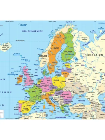 Produit Puzzle en Bois Découpé à la Main - Carte D'Europe Image