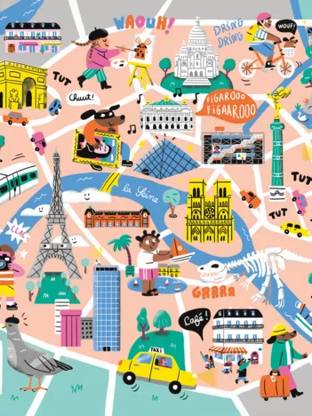 Produit Puzzle en Bois Découpé à la Main - Balade A Paris Image