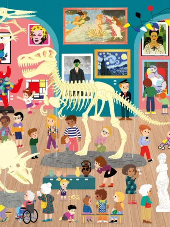 Produit Puzzle en Bois Découpé à la Main - Visite Au Musée Image