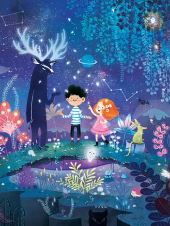 Produit Puzzle en Bois Découpé à la Main - Escapade Nocturne Image