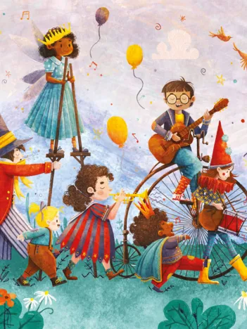 Produit Puzzle en Bois Découpé à la Main - Musiciens Image