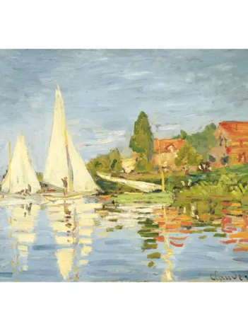 Produit Puzzle en Bois Découpé à la Main - Claude Monet - Régates À Argenteuil Image