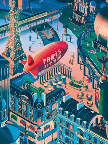 Produit Puzzle en Bois Découpé à la Main - Paris, Je T'Aime Image