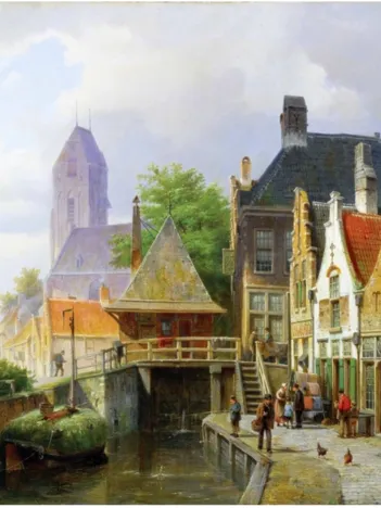 Produit Puzzle en Bois Découpé à la Main - Koekkoek : Vue De Oudewater Image