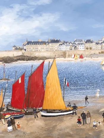 Produit Puzzle en Bois Découpé à la Main - Les Remparts De Saint-Malo Image