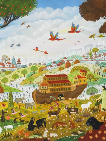 Produit Puzzle en Bois Découpé à la Main - Arche De Noé Image