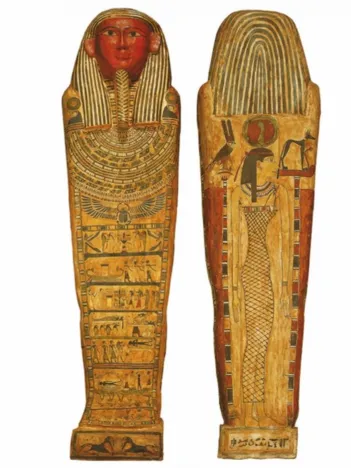 Produit Puzzle en Bois Découpé à la Main - 2 Puzzles  - Art Egyptien : Sarcophage De Djedbastétiouefankh Image