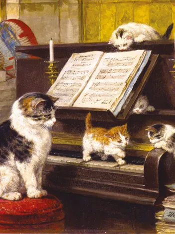 Produit Puzzle en Bois Découpé à la Main - La Leçon De Piano Image