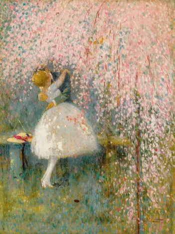 Produit Puzzle en Bois Découpé à la Main - Sous L'Arbre Rose Image