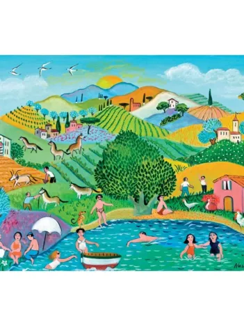 Produit Puzzle en Bois Découpé à la Main - Le Petit Lac Image