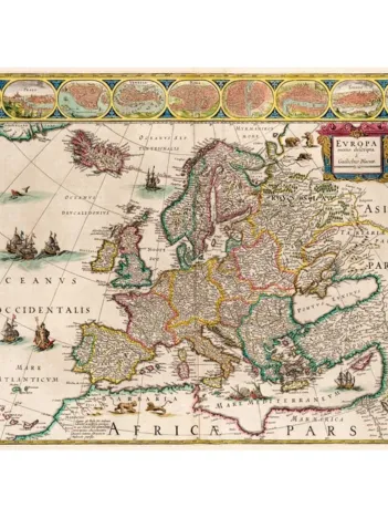 Produit Puzzle en Bois Découpé à la Main - Carte D'Europe Image