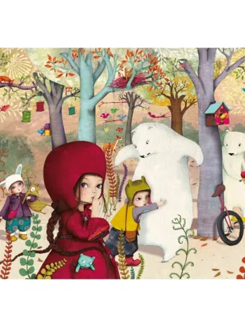 Produit Puzzle en Bois Découpé à la Main - Rencontre En Foret Image