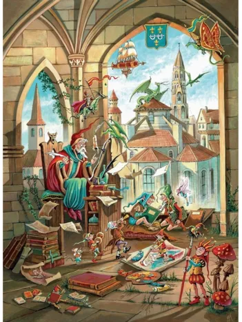 Produit Puzzle en Bois Découpé à la Main - Les Apprentis Sorciers Image