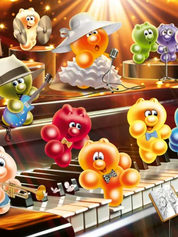 Produit Les Gelini Font de la Musique Image