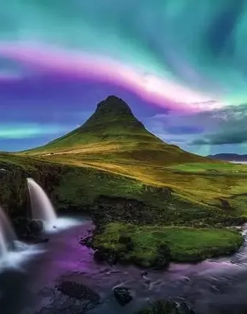Produit Aurores Boréales Au-Dessus De Kirkjufell Image