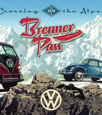 Produit Avec la VW Bulli sur le Brenner Image