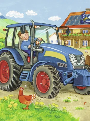 Produit 2 Puzzles - Tracteur à la Ferme Image
