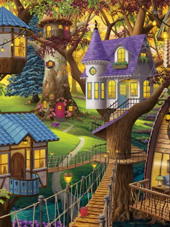 Produit Crépuscule À La Cime des Arbres Image