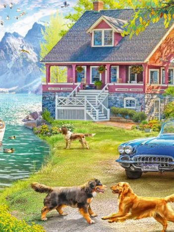 Produit Bien Être & Puzzle - Maison D'Été Au Lac Image