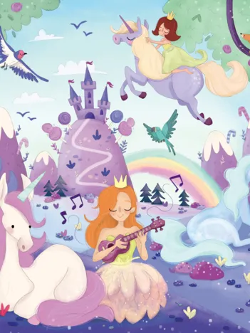 Produit Puzzle Géant de Sol - Pièces XXL - Licornes Image