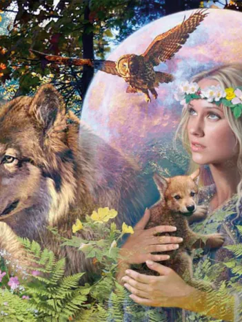 Produit Loups au clair de lune Image