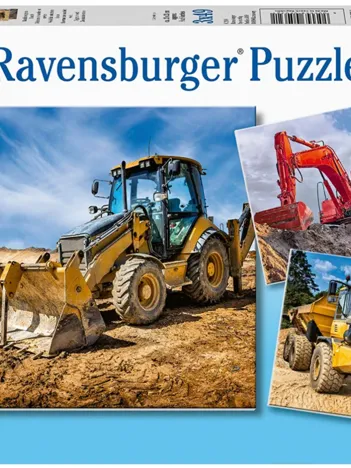 Produit 3 Puzzles - Véhicules de Construction en Service Image