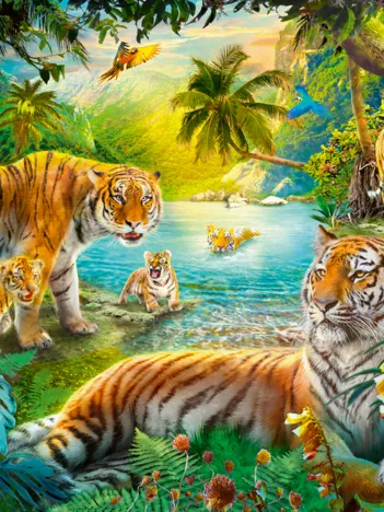 Produit Tigres Dans L'Oasis Image