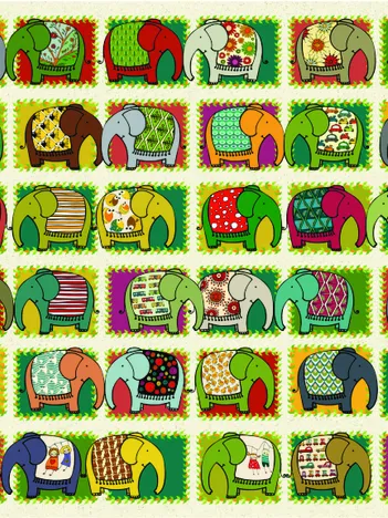 Produit David Katai Eszter : Pattern Elephants Image