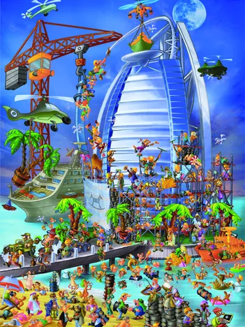 Produit Cartoon Collection - Construction du Burj Al Arab Image
