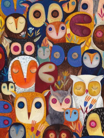 Produit Kurti Andi - Collage - Hiboux Image