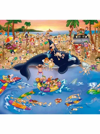 Produit Cartoon Collection - Embouteillage à la plage Image