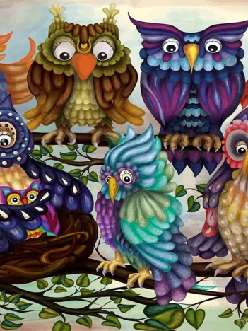 Produit Hiboux Colorés Image