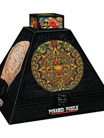 Produit Pyramide 3D - Art précolombien : Rosaces aztèques  / Puzzle difficile Image