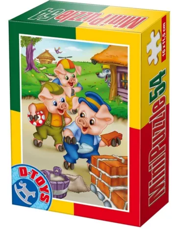 Produit Mini Puzzle : Les 3 petits cochons Image