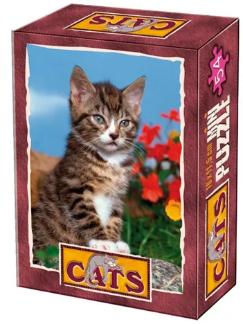Produit Mini Puzzle - Animaux domestiques - Chaton tigré dans le jardin Image